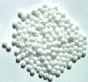 200 4mm Opaque White Round Glass Beads